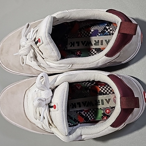 Airwalk white/gray/maroon size 9 shoes - Picture 5 of 7